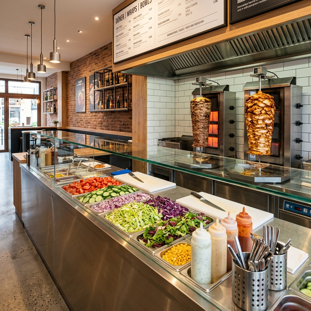 Moderner Döner Express Counter
